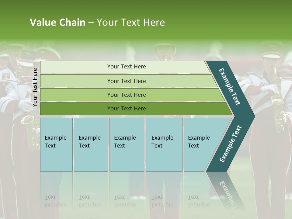 Cheerleader Marching Band PowerPoint Template