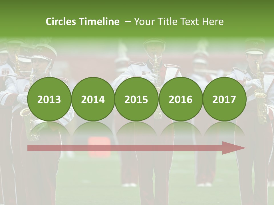 Cheerleader Marching Band PowerPoint Template