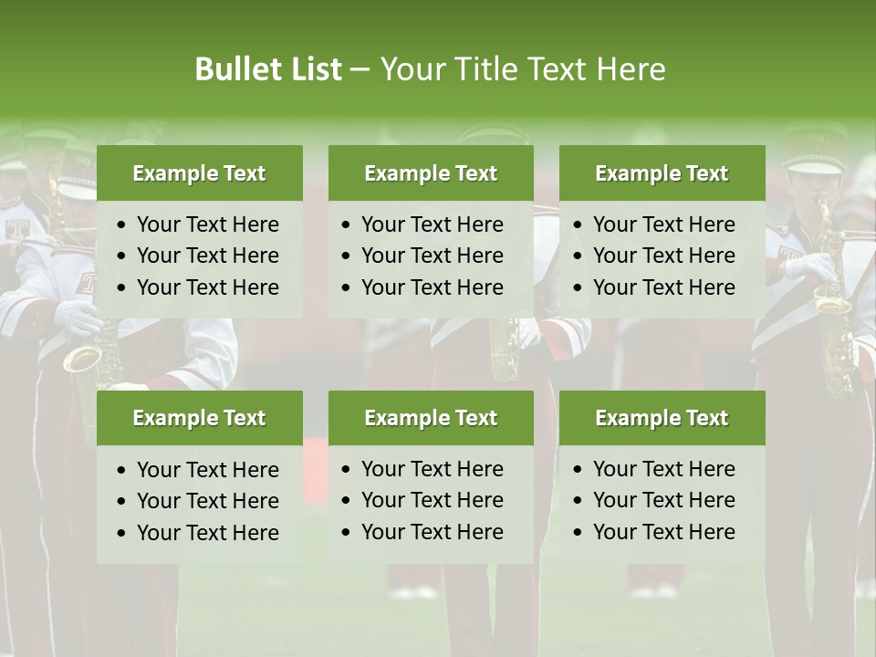 Cheerleader Marching Band PowerPoint Template