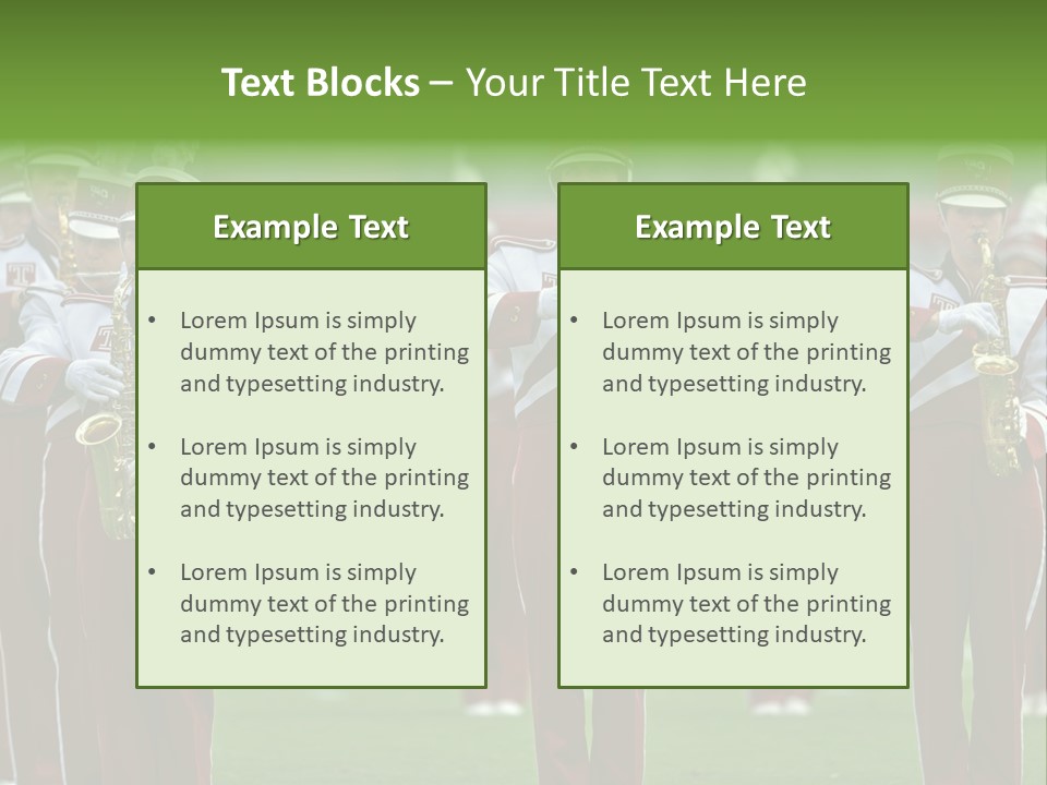 Cheerleader Marching Band PowerPoint Template