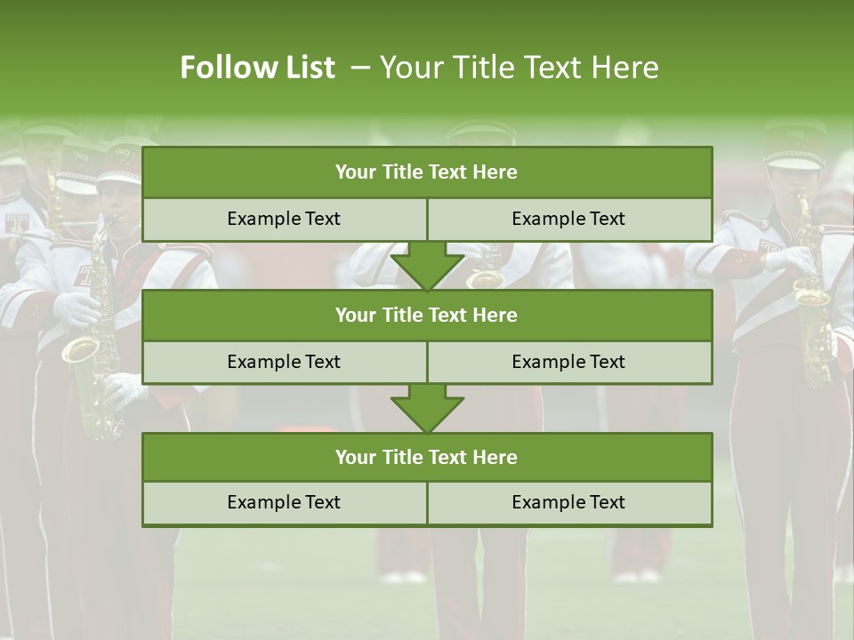 Cheerleader Marching Band PowerPoint Template