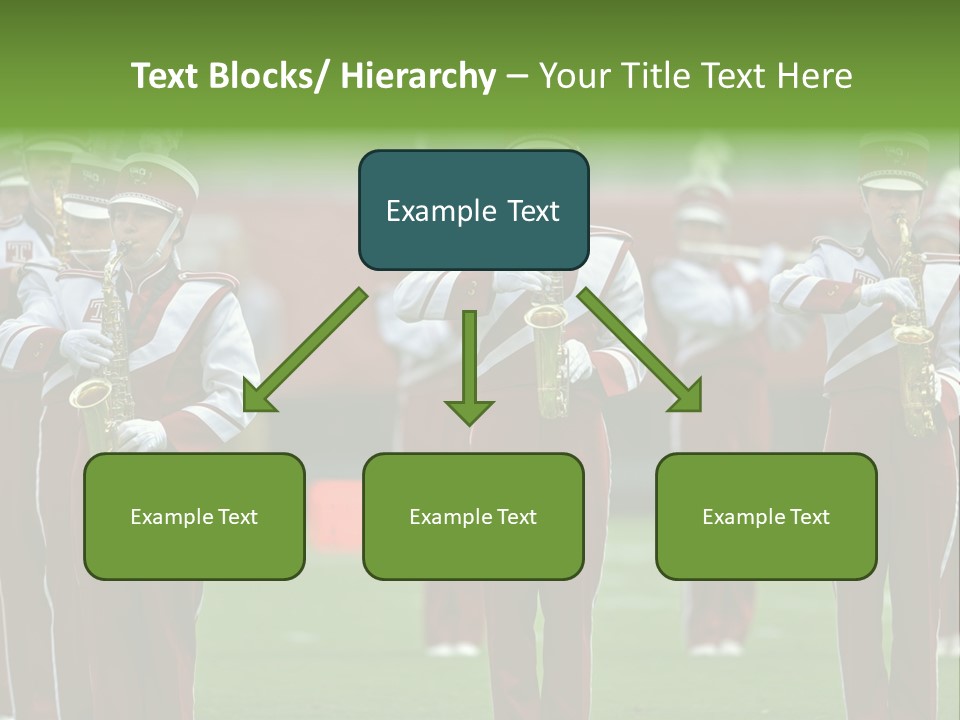 Cheerleader Marching Band PowerPoint Template