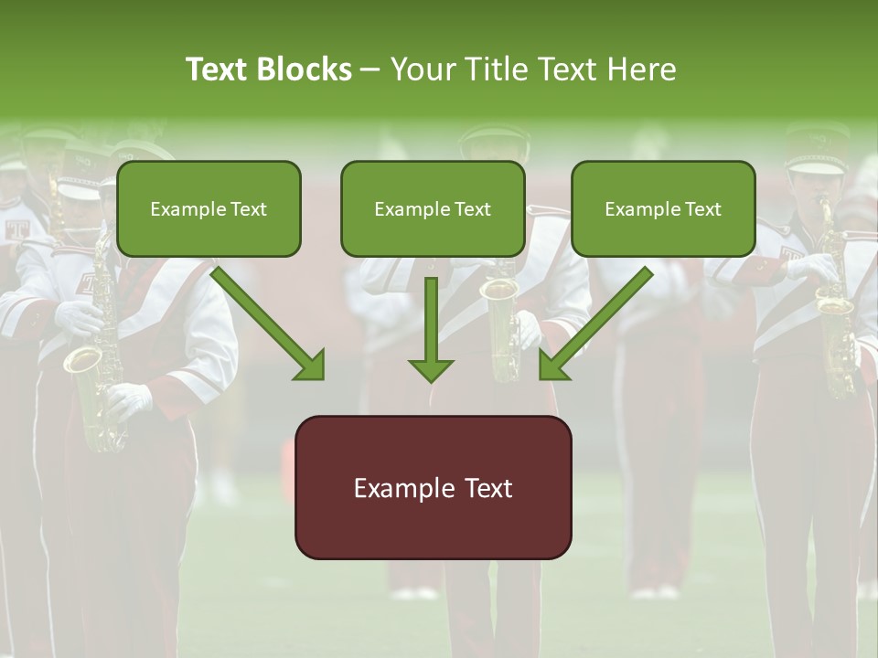 Cheerleader Marching Band PowerPoint Template