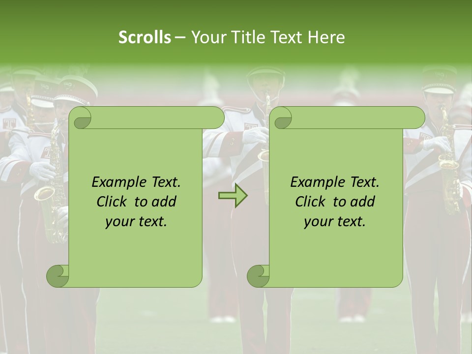 Cheerleader Marching Band PowerPoint Template