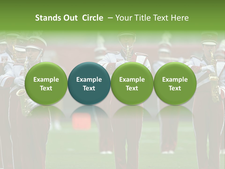 Cheerleader Marching Band PowerPoint Template