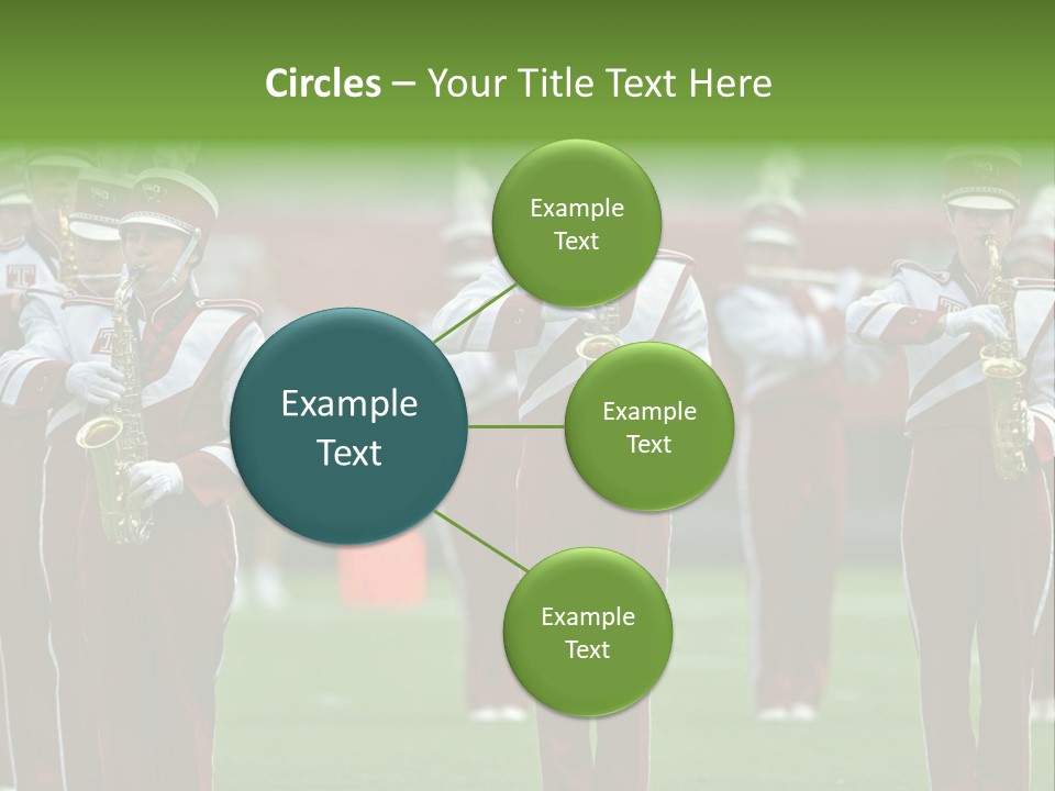 Cheerleader Marching Band PowerPoint Template