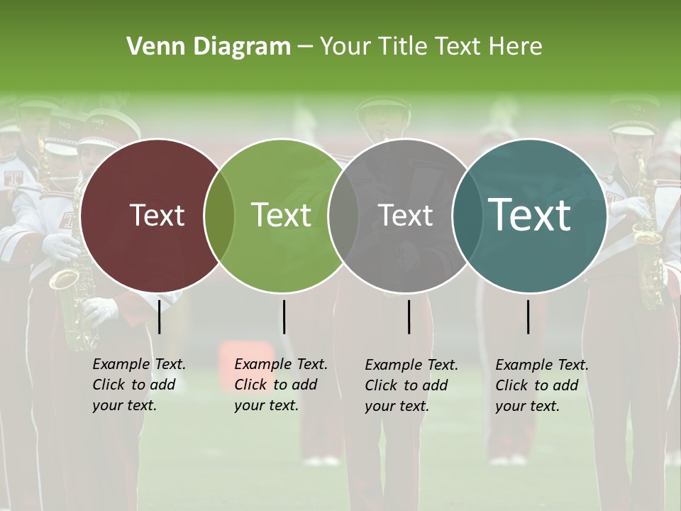 Cheerleader Marching Band PowerPoint Template