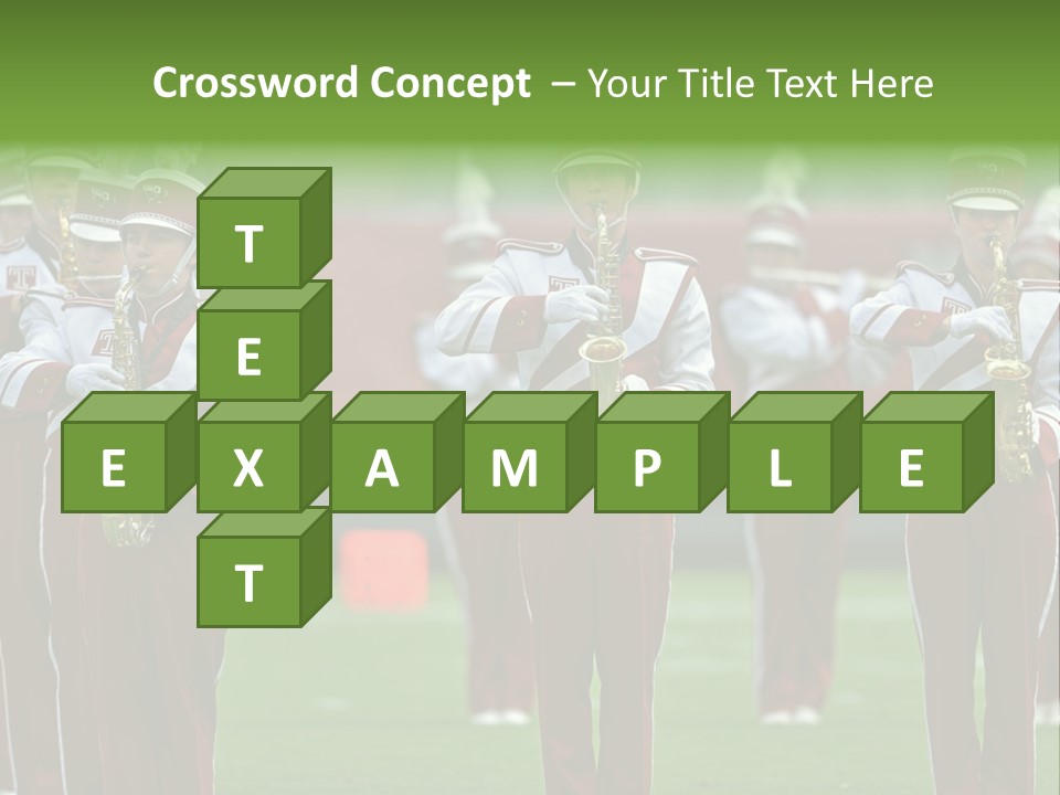 Cheerleader Marching Band PowerPoint Template