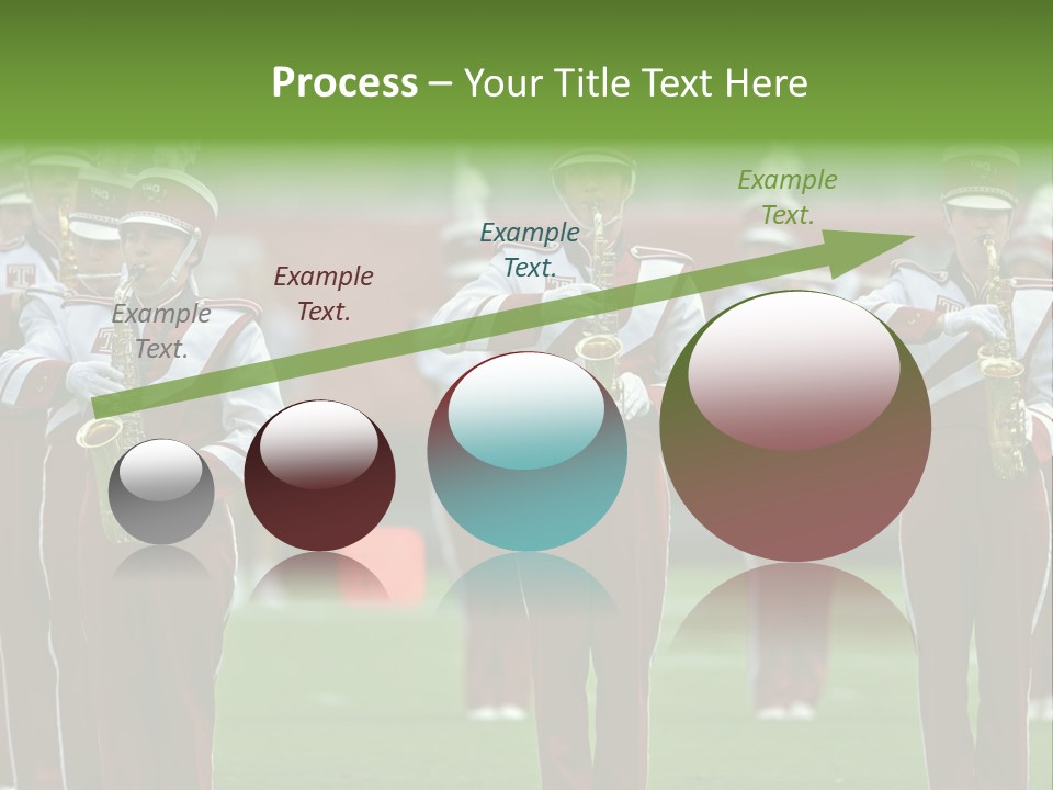 Cheerleader Marching Band PowerPoint Template