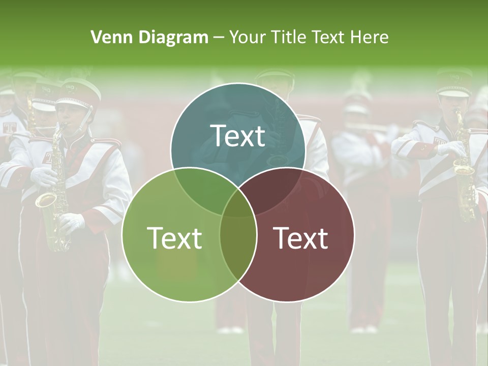 Cheerleader Marching Band PowerPoint Template