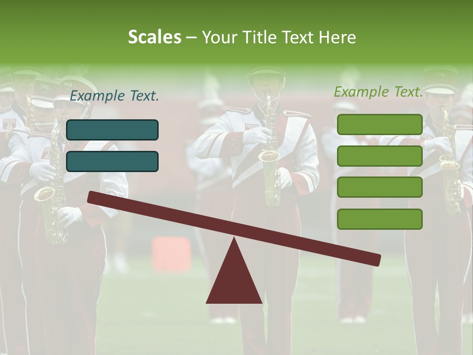 Cheerleader Marching Band PowerPoint Template