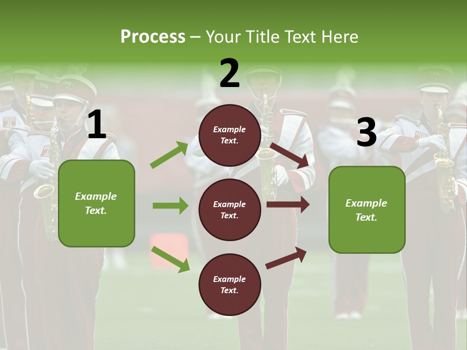 Cheerleader Marching Band PowerPoint Template