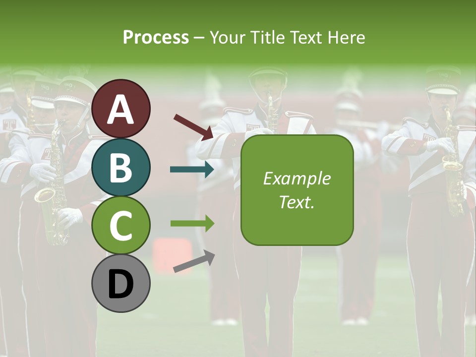 Cheerleader Marching Band PowerPoint Template