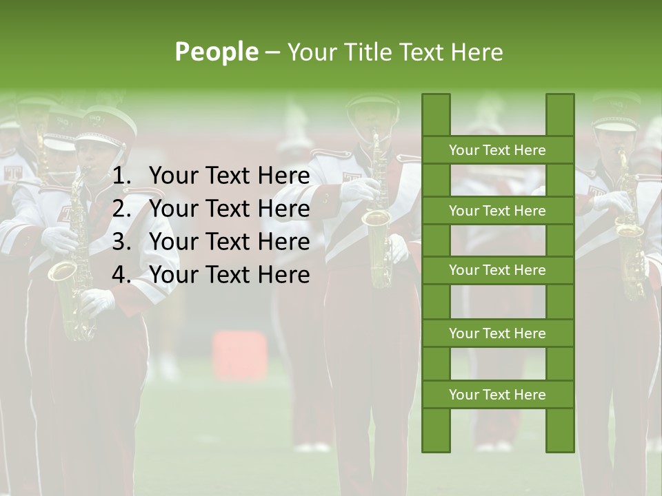 Cheerleader Marching Band PowerPoint Template