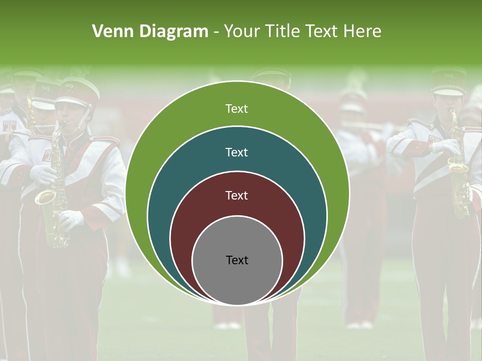 Cheerleader Marching Band PowerPoint Template