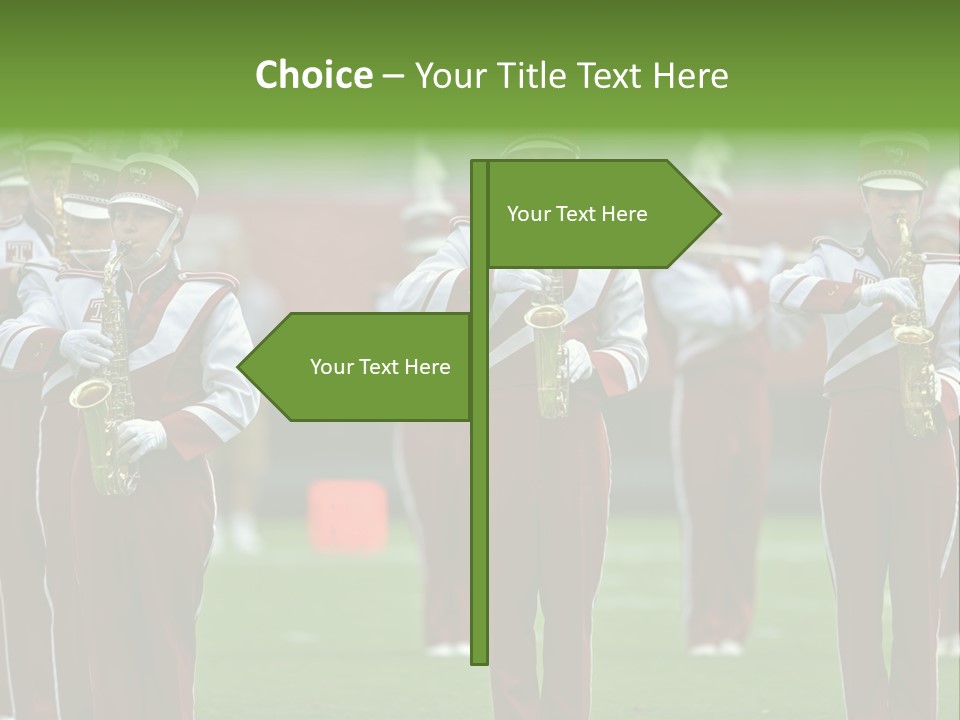 Cheerleader Marching Band PowerPoint Template