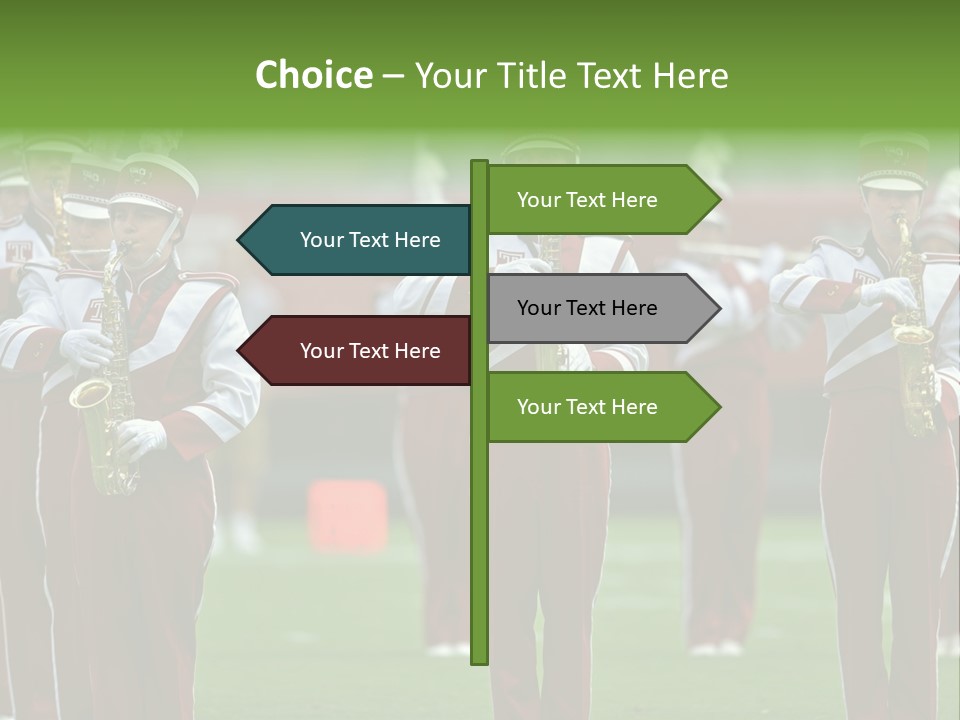 Cheerleader Marching Band PowerPoint Template