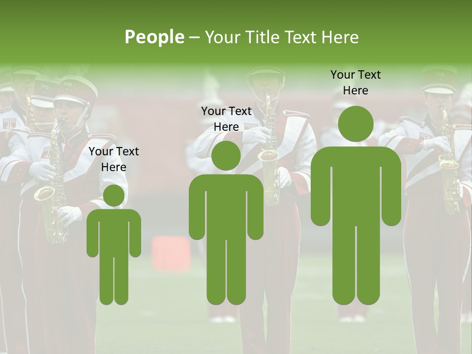 Cheerleader Marching Band PowerPoint Template