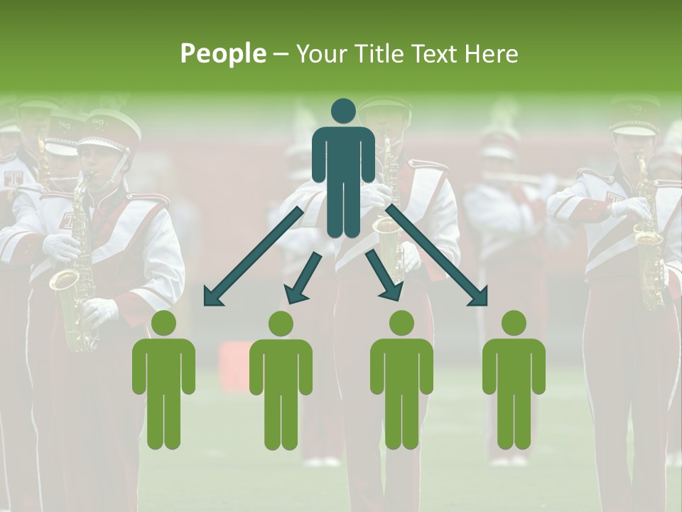 Cheerleader Marching Band PowerPoint Template