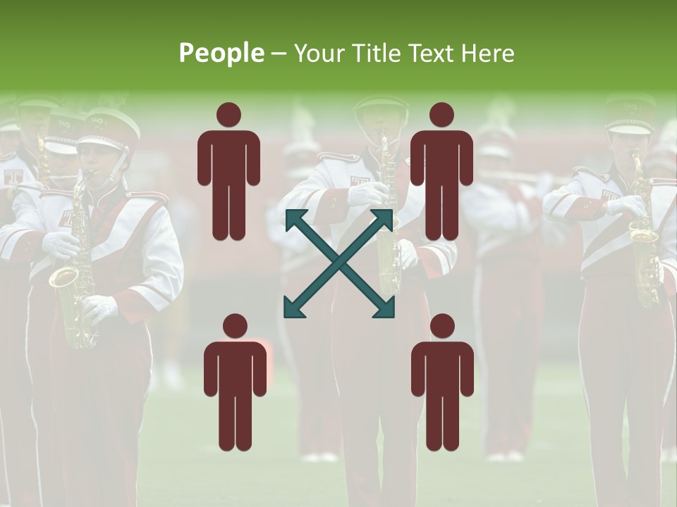 Cheerleader Marching Band PowerPoint Template