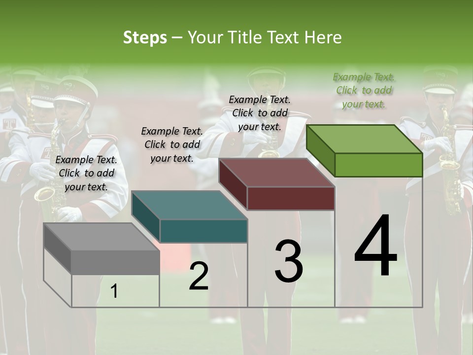 Cheerleader Marching Band PowerPoint Template