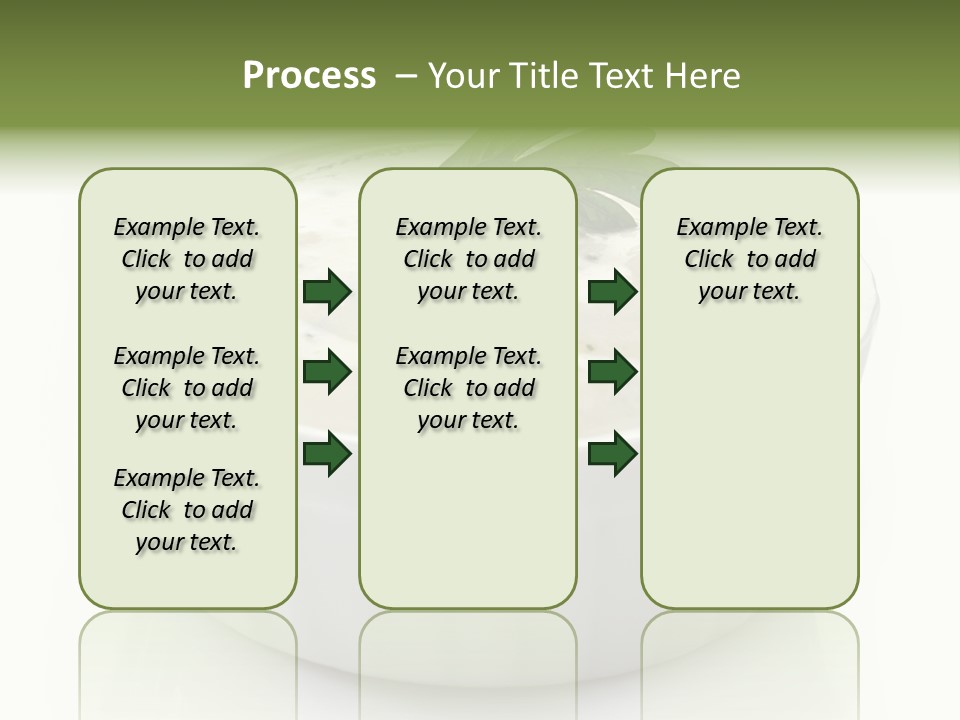 A White Bowl With A Green Leaf On Top Of It PowerPoint Template