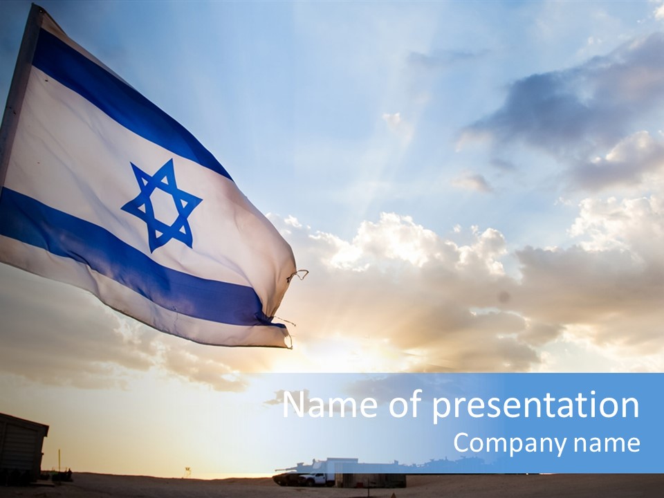 Rays Flag Idf PowerPoint Template