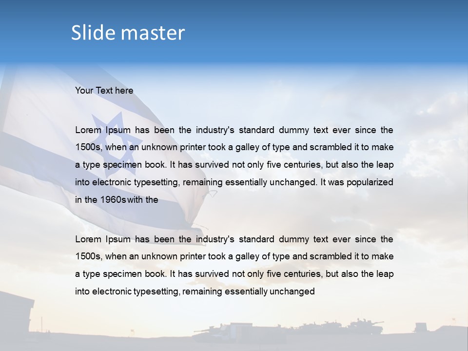 Rays Flag Idf PowerPoint Template