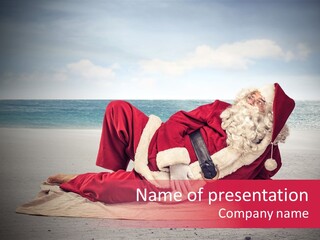 Santa Sky Man PowerPoint Template