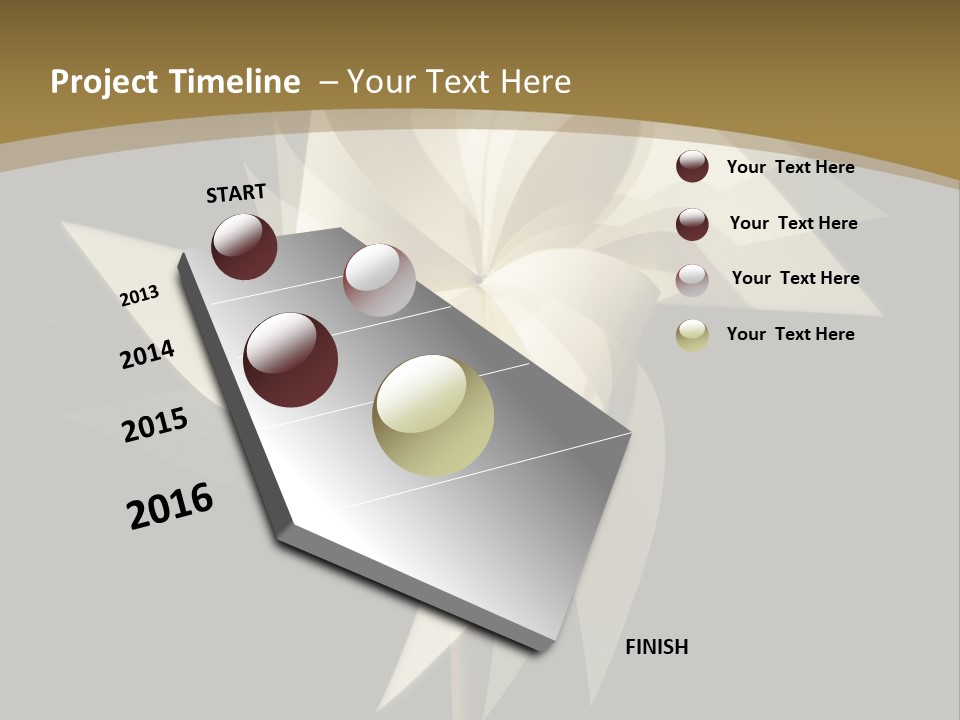 Spinner Object Pin PowerPoint Template