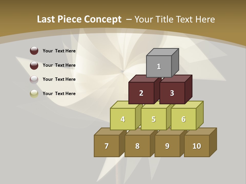 Spinner Object Pin PowerPoint Template