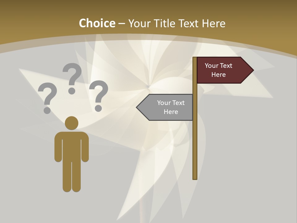 Spinner Object Pin PowerPoint Template