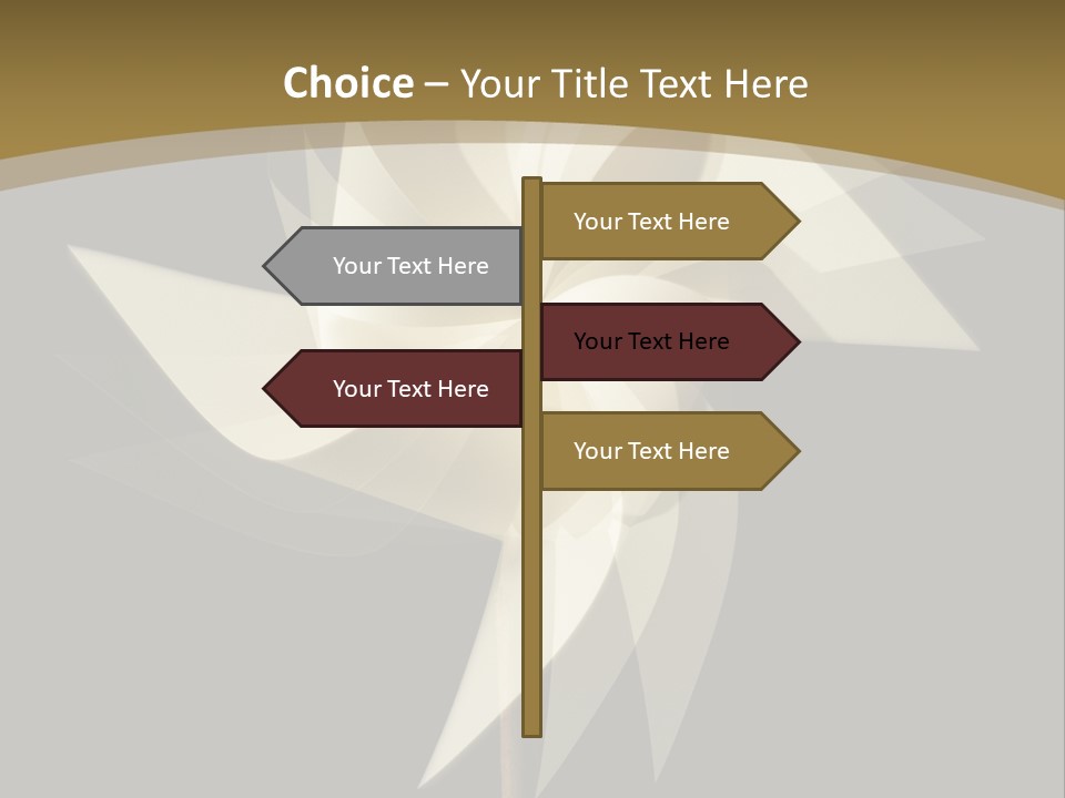 Spinner Object Pin PowerPoint Template