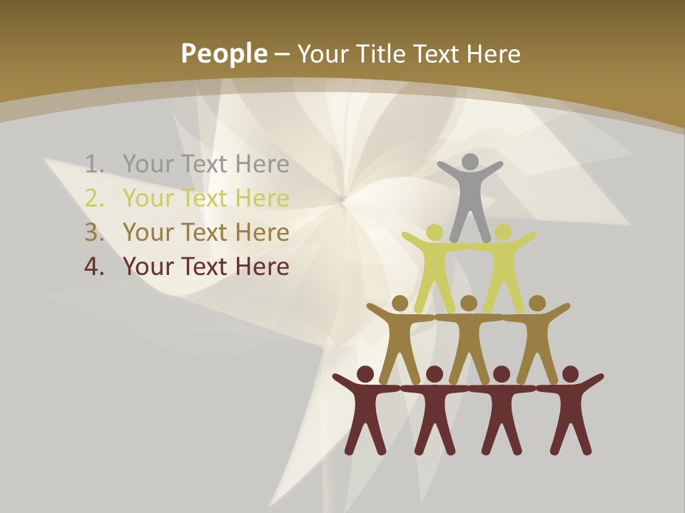 Spinner Object Pin PowerPoint Template