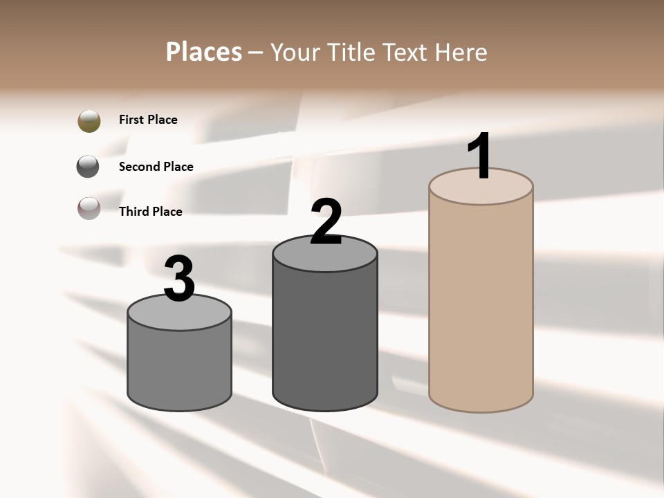 A Close Up Of A Window With Blinds PowerPoint Template