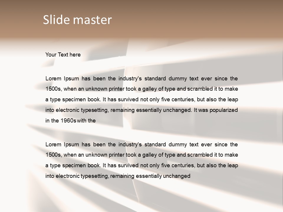 A Close Up Of A Window With Blinds PowerPoint Template