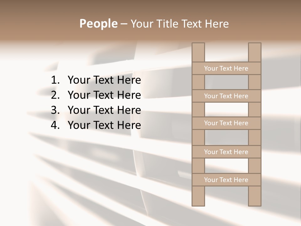 A Close Up Of A Window With Blinds PowerPoint Template