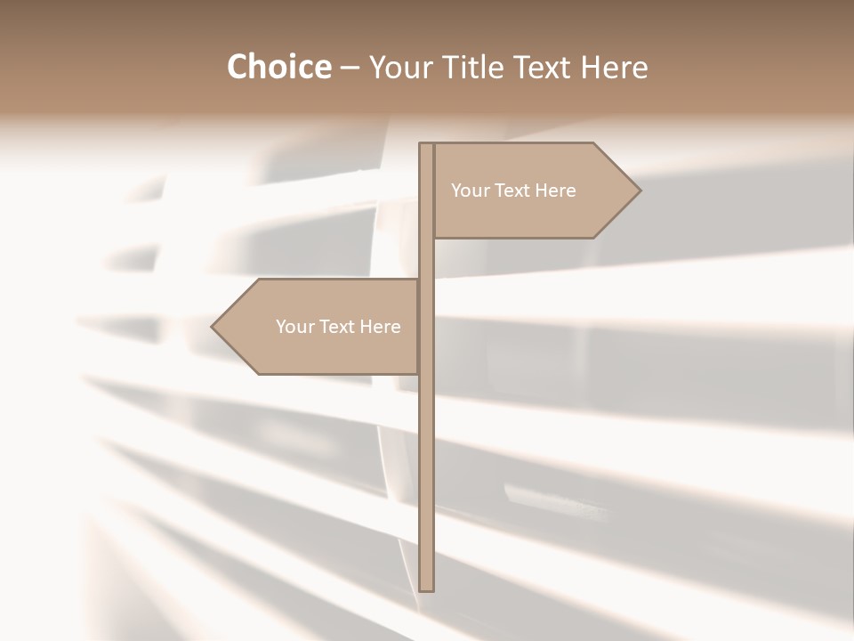 A Close Up Of A Window With Blinds PowerPoint Template