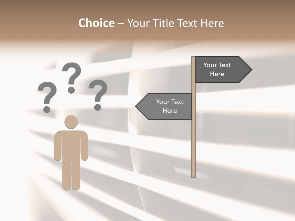 A Close Up Of A Window With Blinds PowerPoint Template