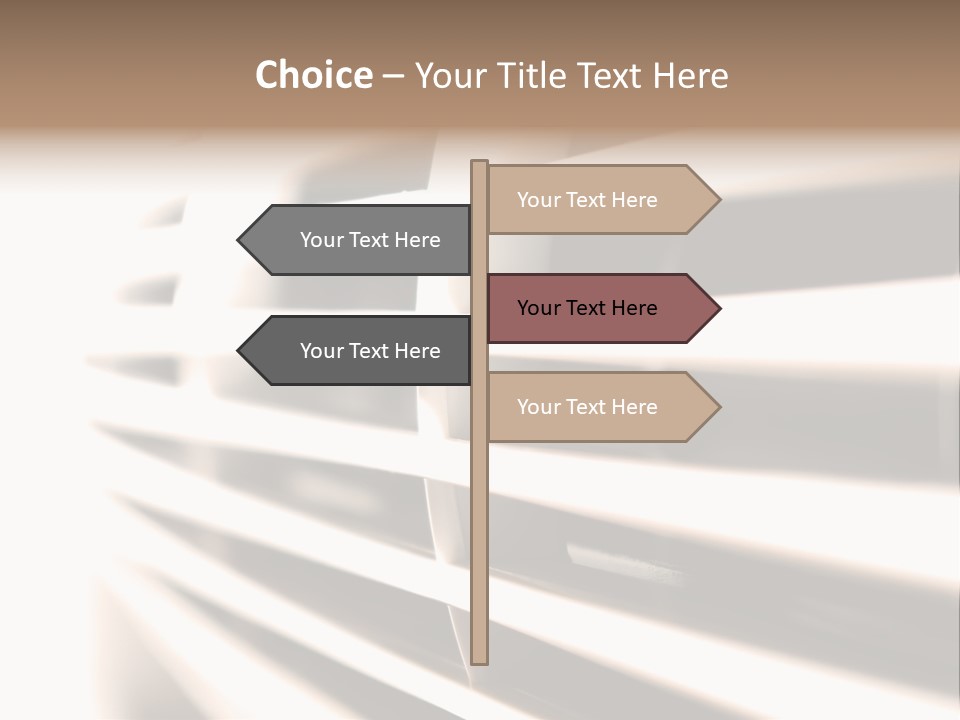 A Close Up Of A Window With Blinds PowerPoint Template