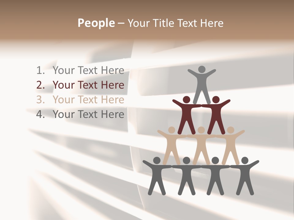 A Close Up Of A Window With Blinds PowerPoint Template