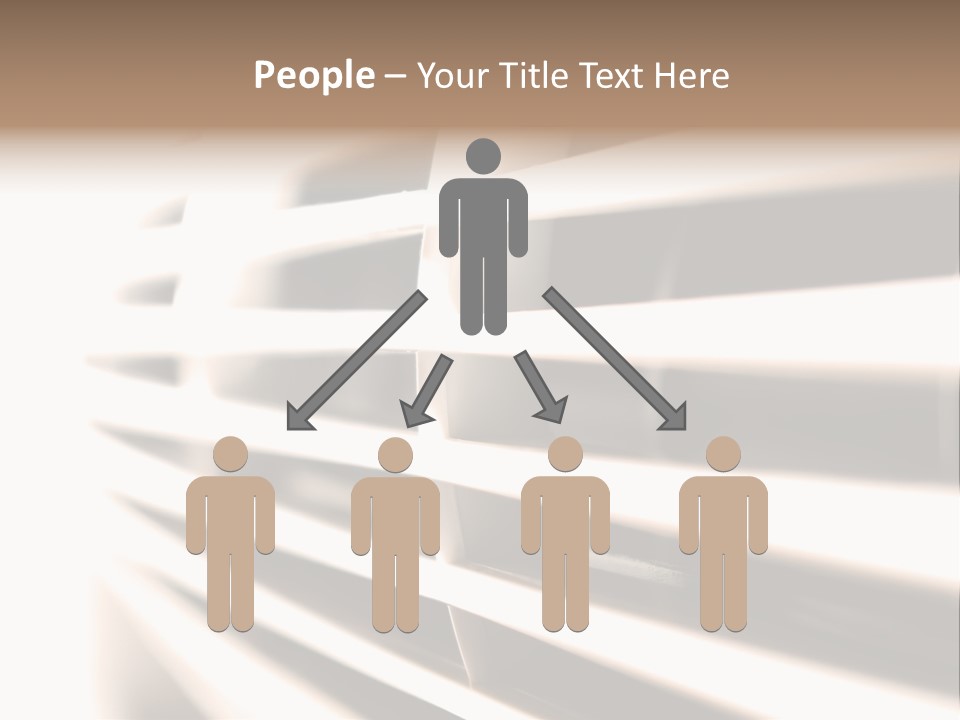 A Close Up Of A Window With Blinds PowerPoint Template