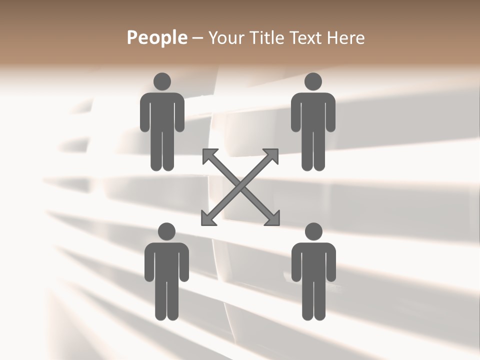 A Close Up Of A Window With Blinds PowerPoint Template