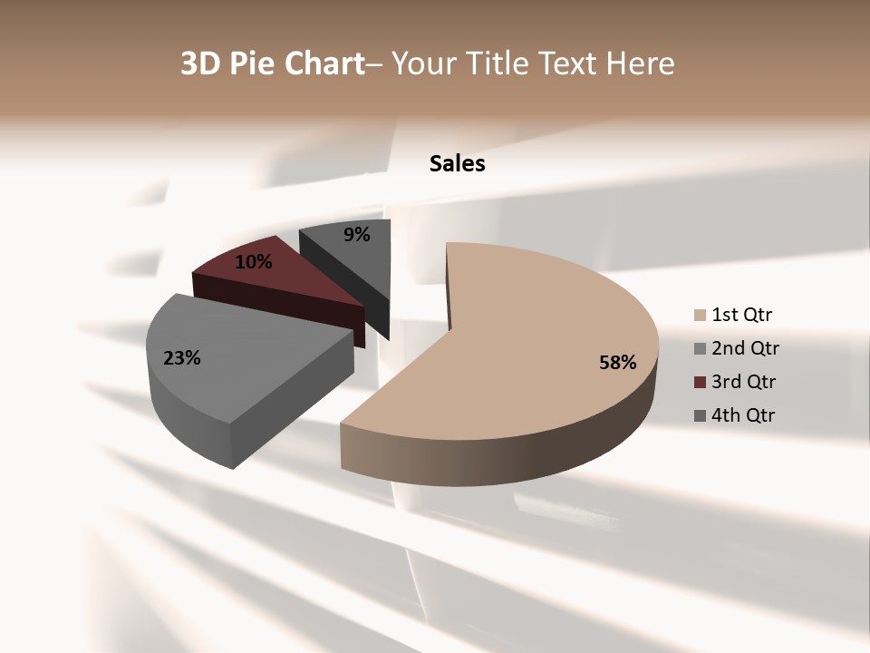 A Close Up Of A Window With Blinds PowerPoint Template