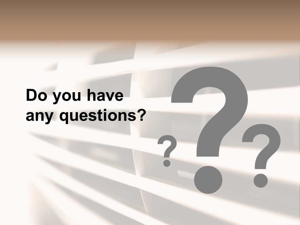 A Close Up Of A Window With Blinds PowerPoint Template