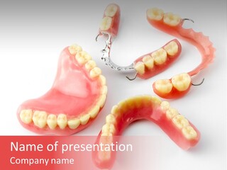 Dental Plate Surrogate Plastic PowerPoint Template