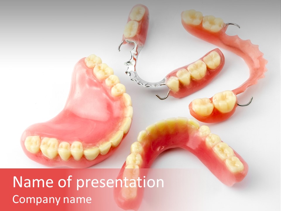 Dental Plate Surrogate Plastic PowerPoint Template