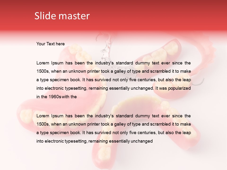 Dental Plate Surrogate Plastic PowerPoint Template