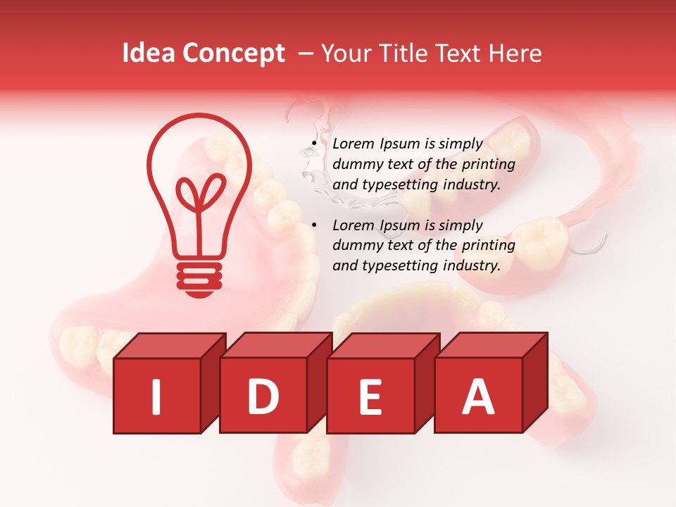 Dental Plate Surrogate Plastic PowerPoint Template