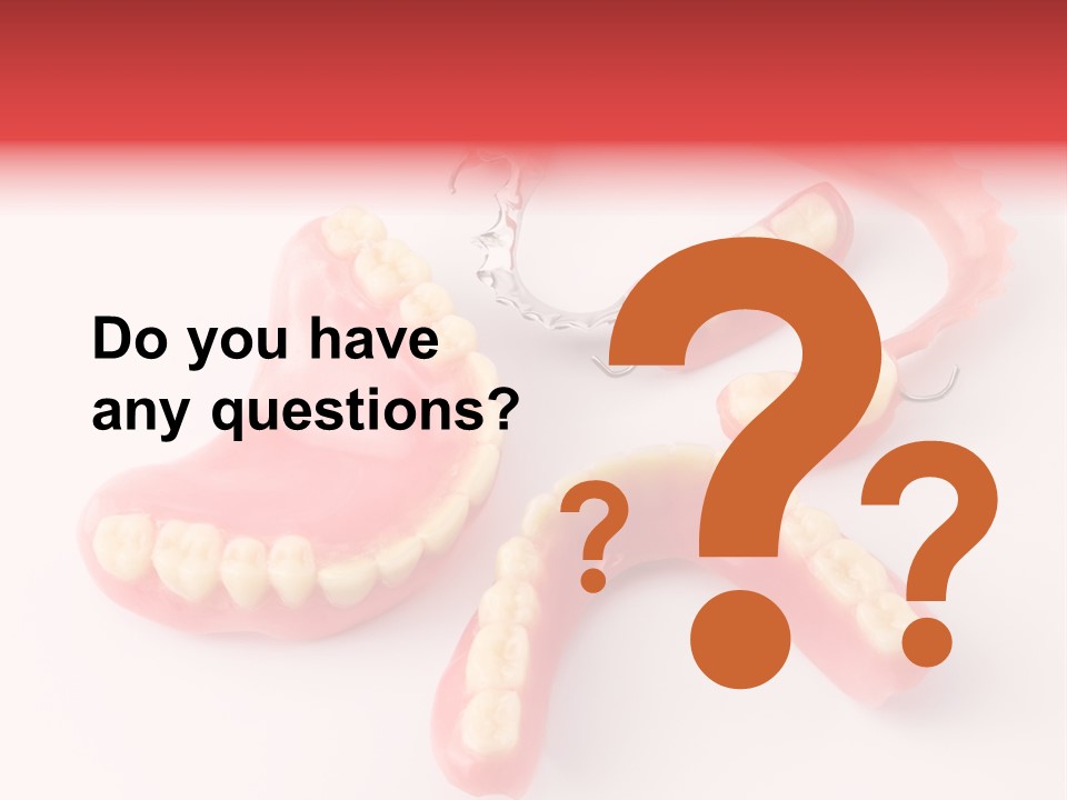 Dental Plate Surrogate Plastic PowerPoint Template